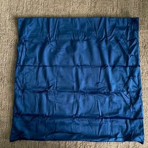 Set of 2 Blue velvet like pillow shams 24 x 24 Brand New in package